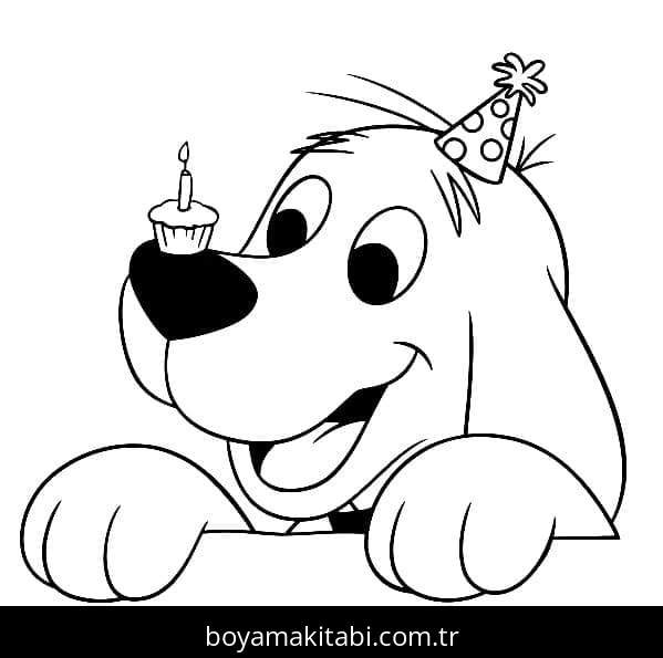 Clifford boyama sayfası – PDF indir, sevimli karakter