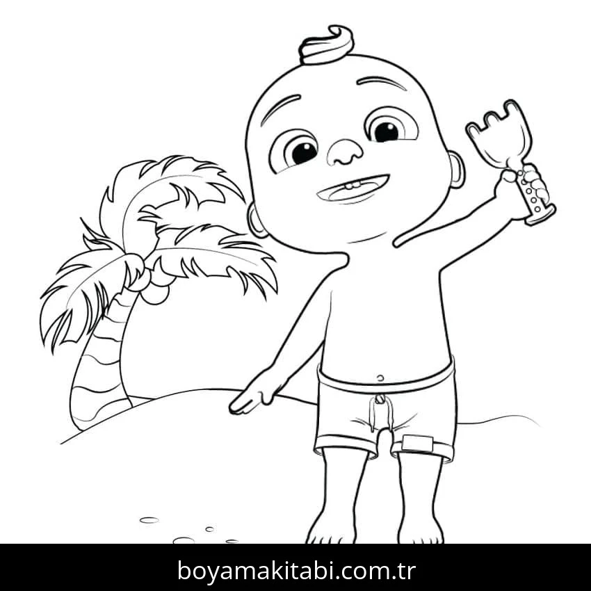 CoComelon boyama sayfası – sanatsal çalışma, çocuklar için