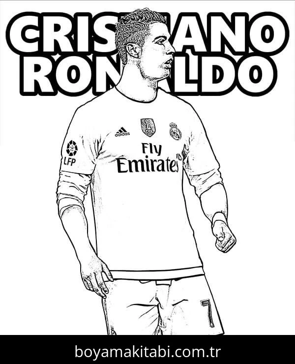 Cristiano Ronaldo boyama sayfası – yaratıcılığı geliştirir, keyifli zaman