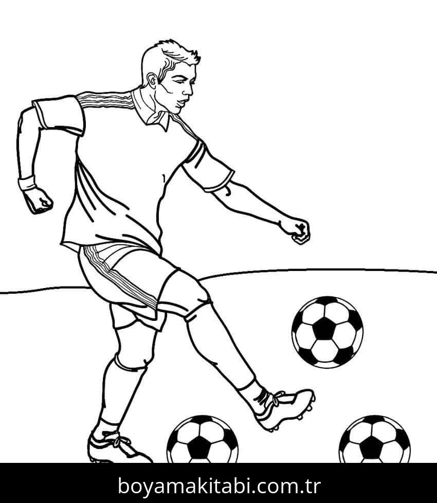 Cristiano Ronaldo boyama sayfası – ücretsiz yazdır, boyama etkinliği