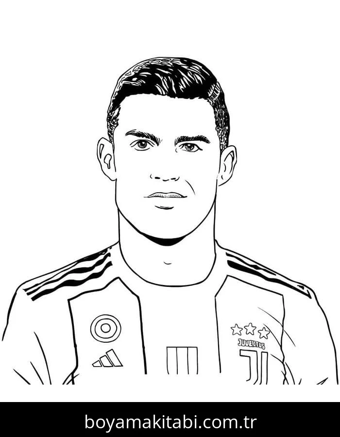 Cristiano Ronaldo boyama sayfası – boyama etkinliği, çocuk aktivitesi