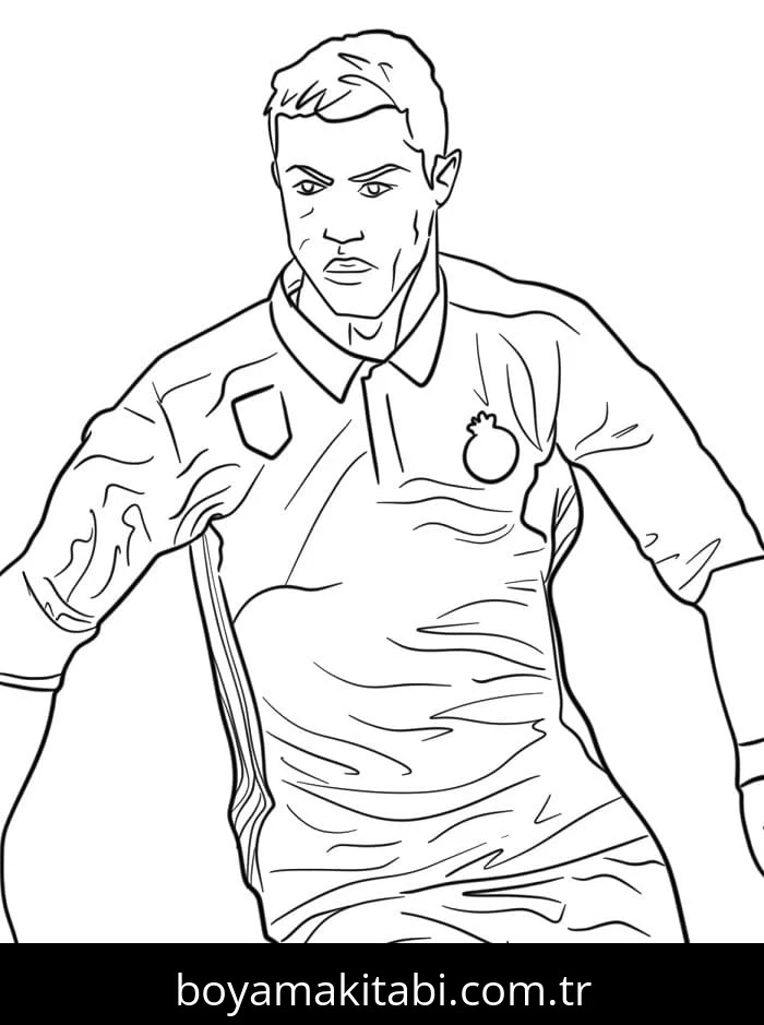 Cristiano Ronaldo boyama sayfası – evde etkinlik, ücretsiz yazdır