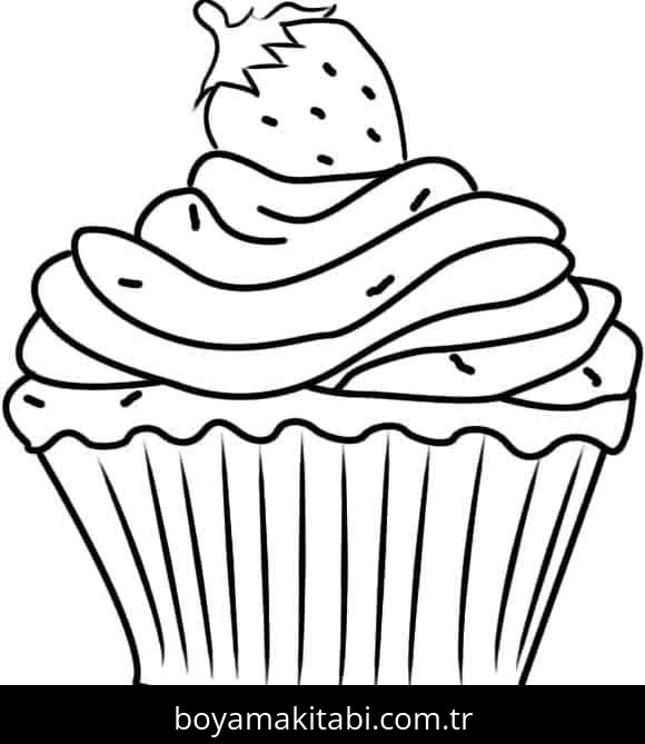 Cupcake boyama sayfası #5 – eğlenceli öğrenme deneyimi, okul öncesi