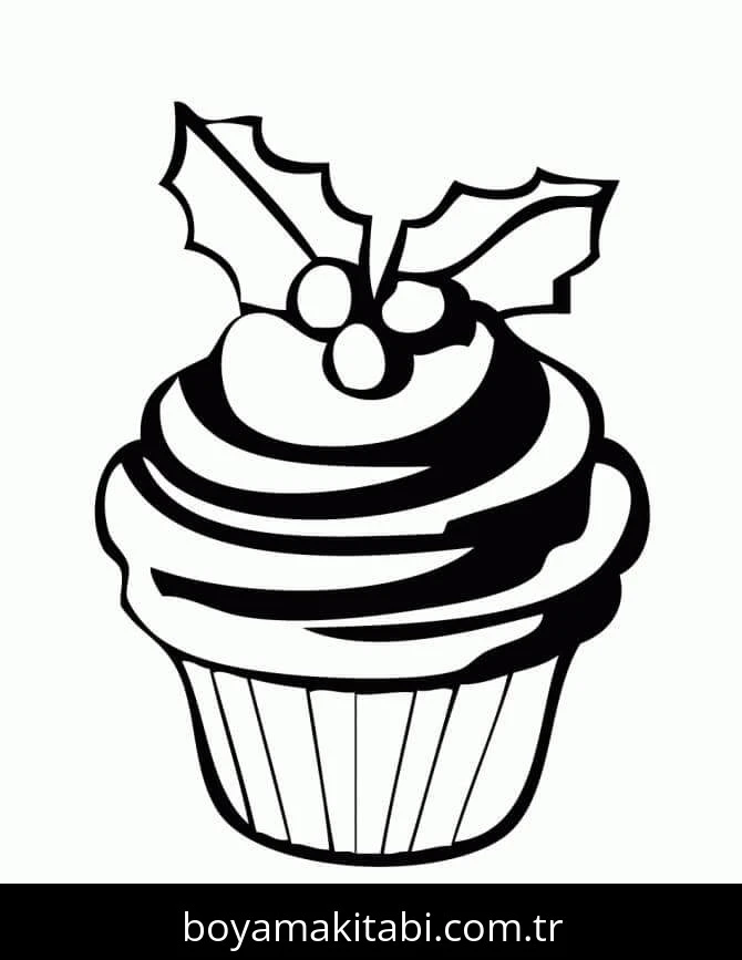 Cupcake boyama sayfası #10 – eğlenceli etkinlik, el becerilerini geliştirir