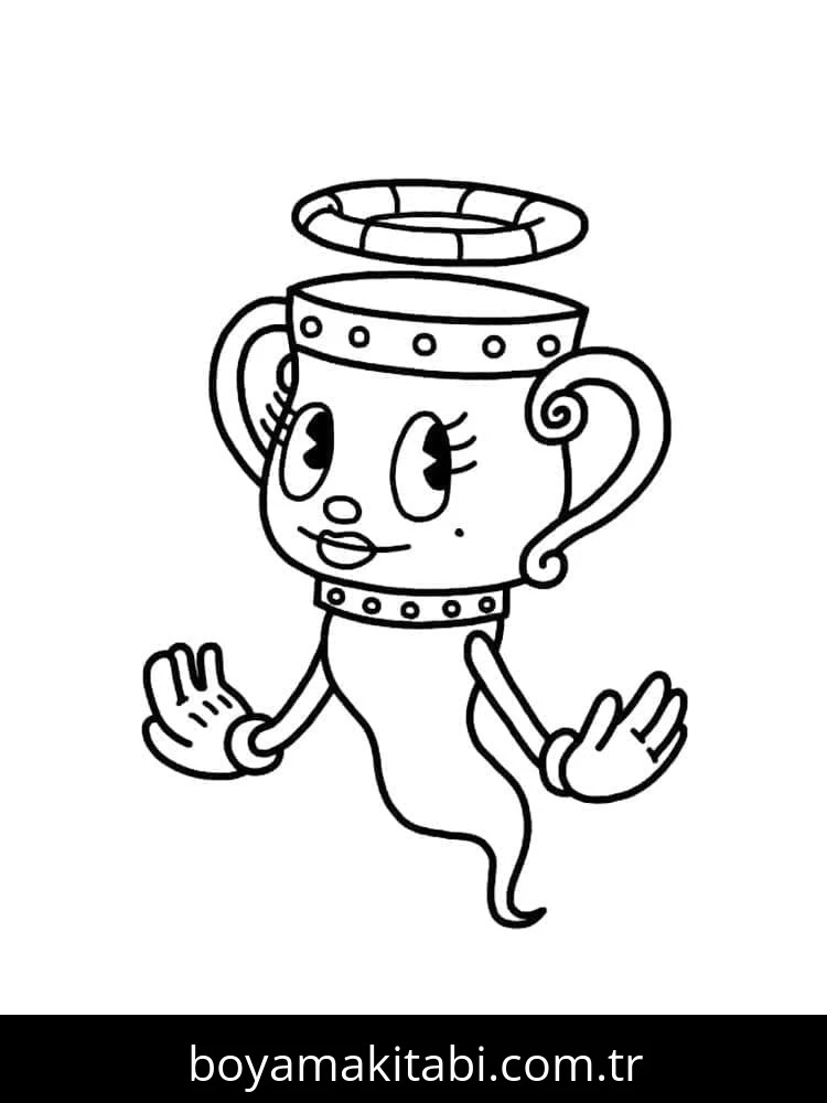 Cuphead boyama sayfası – keyifli zaman, renkli çizimler