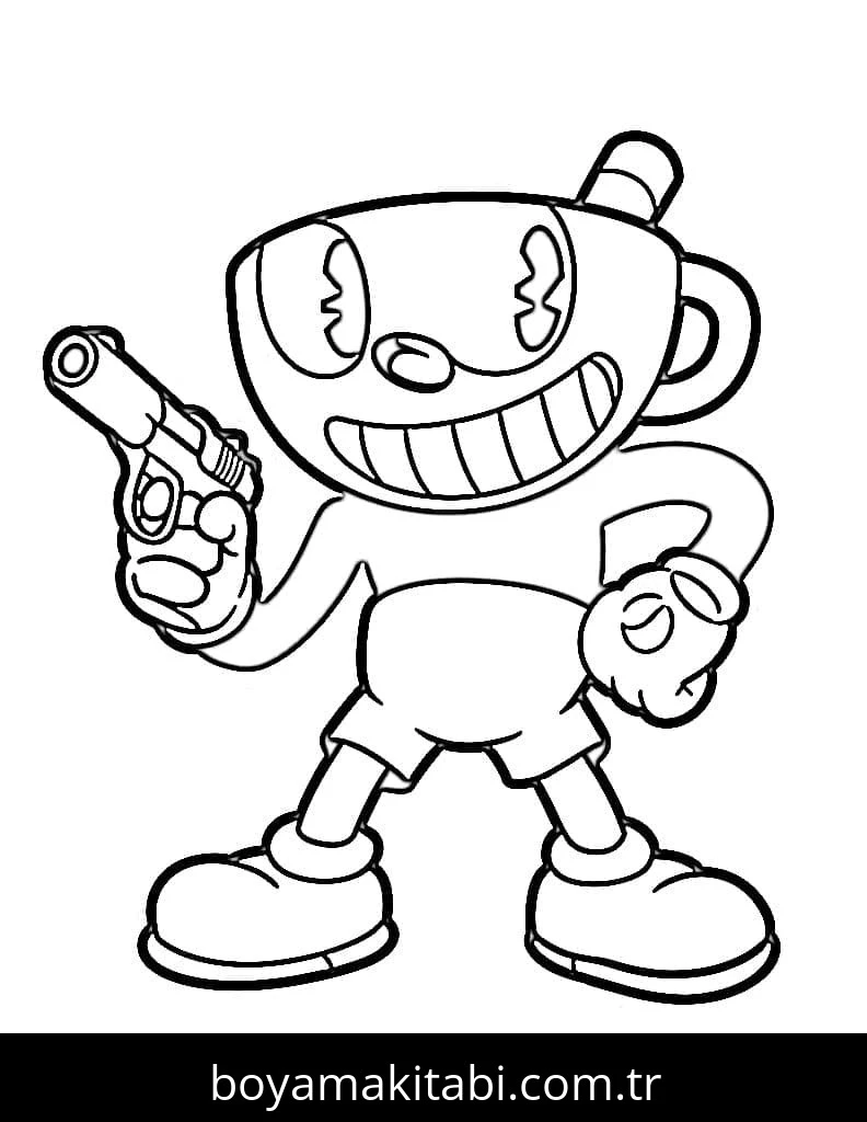 Cuphead boyama sayfası – ücretsiz yazdır, boyama etkinliği