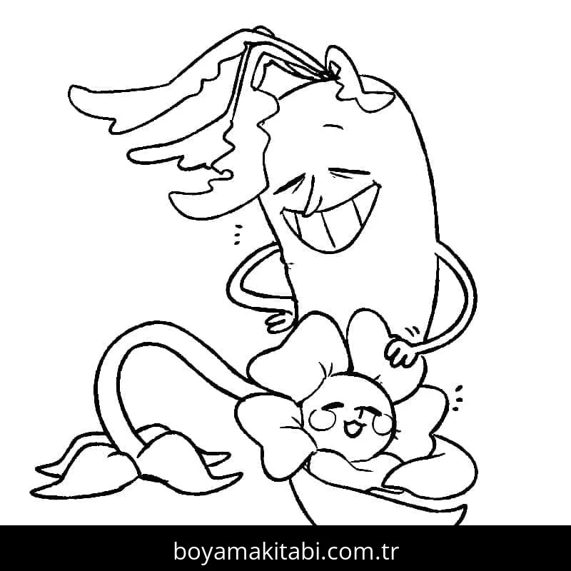 Cuphead boyama sayfası – keyifli zaman, renkli çizimler