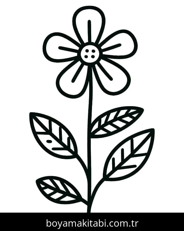 Çiçek boyama sayfası #566 – eğlenceli etkinlik, el becerilerini geliştirir