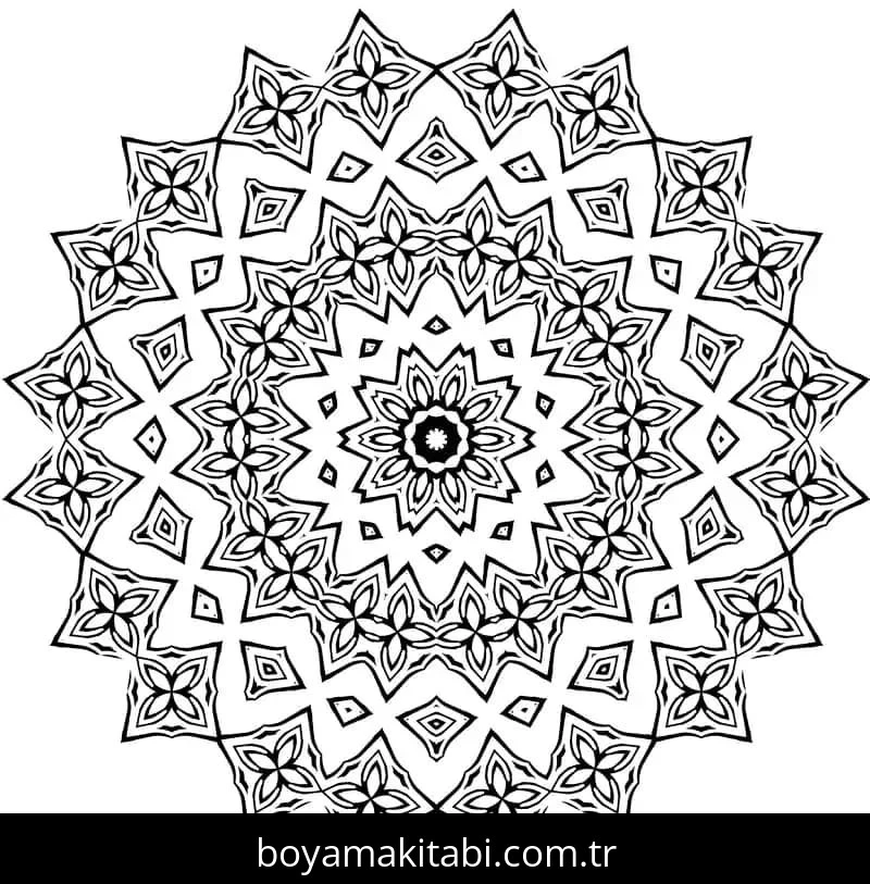 Çiçek Mandala Boyama