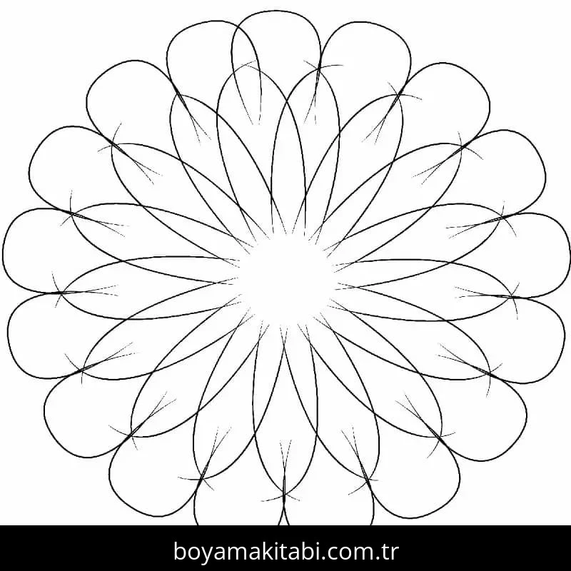 Çiçek Mandala boyama sayfası – yaratıcılık, eğlenceli etkinlik