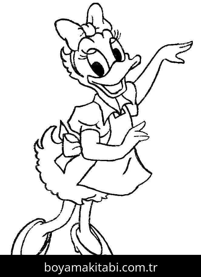 Daisy Duck boyama sayfası #63 – çocuklar için, çizgi film temalı