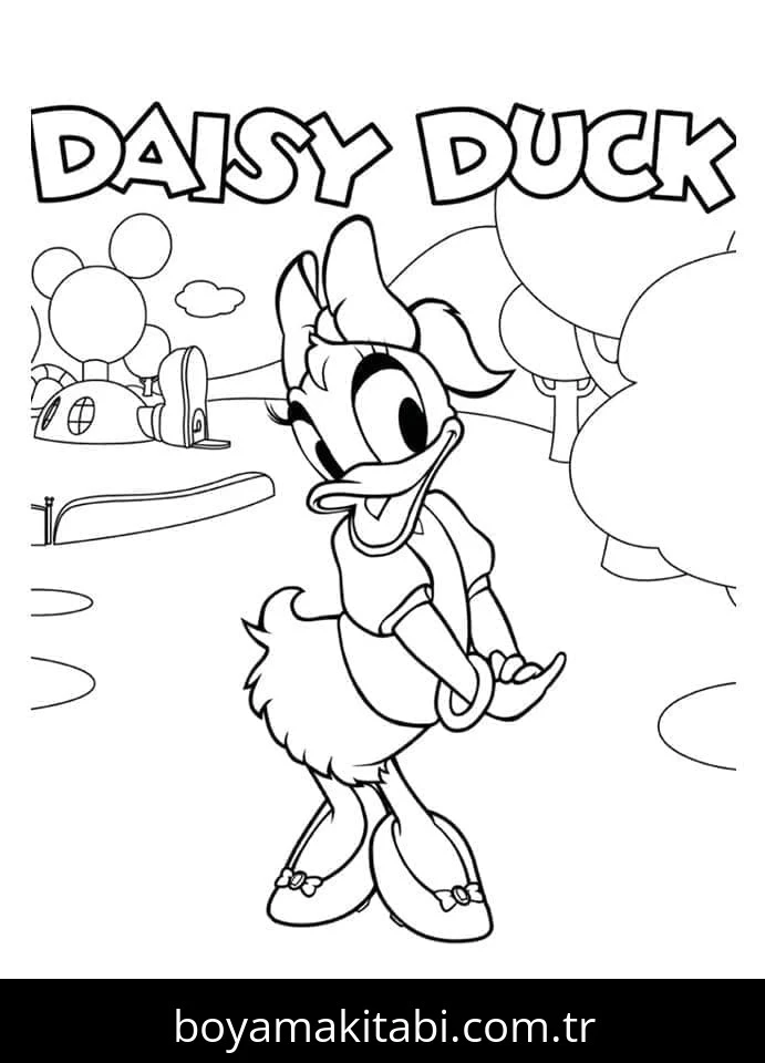 Daisy Duck boyama sayfası #67 – okul öncesi, evde etkinlik