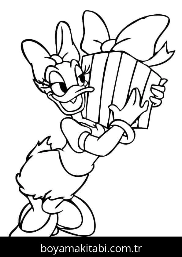 Daisy Duck boyama sayfası #82 – ilkokul öğrencileri için, hayal gücünü besler