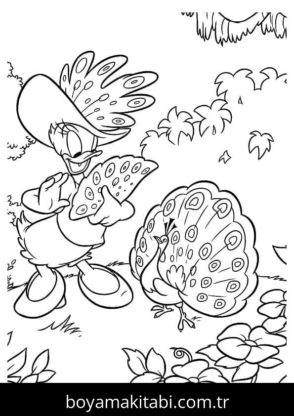 Daisy Duck boyama sayfası #84 – yaz tatili etkinliği, sabır ve özgüven kazandırır