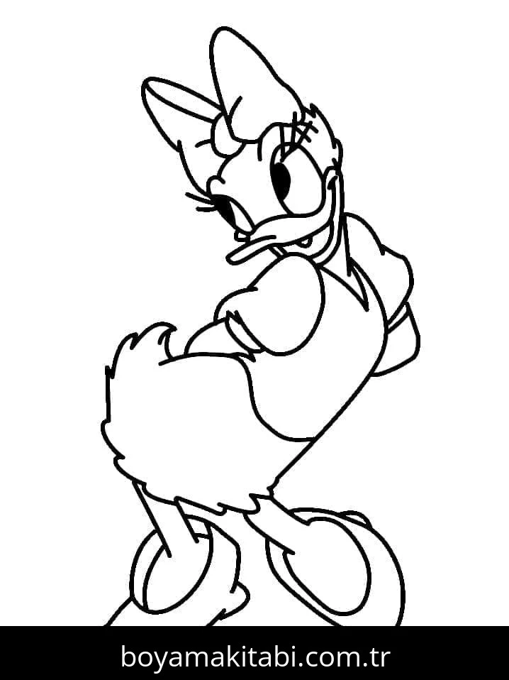 Daisy Duck boyama sayfası #93 – kolay indirilebilir, eğlenceli öğrenme deneyimi