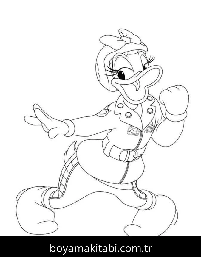 Daisy Duck boyama sayfası #97 – günlük etkinlik önerisi, kolay boyama