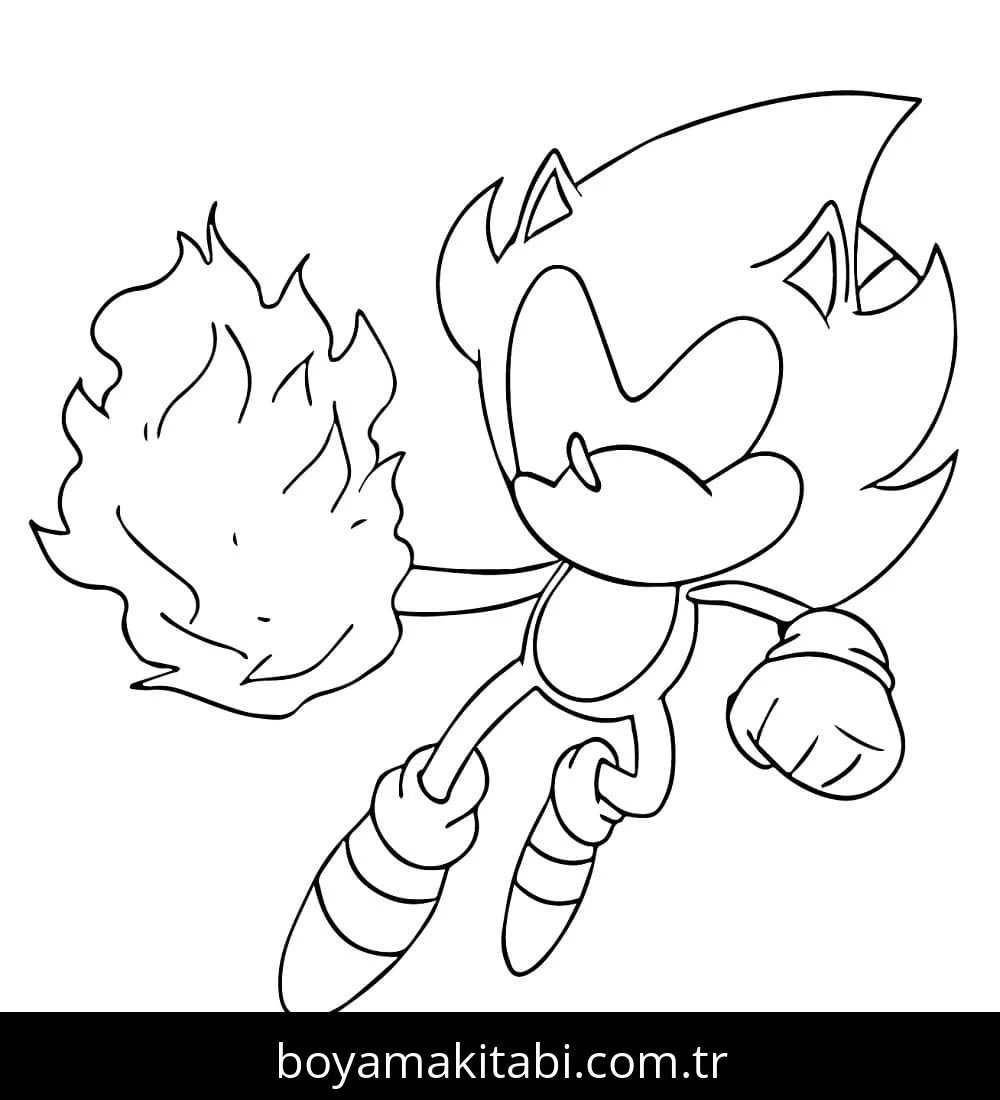 Dark Sonic boyama sayfası – yaratıcılık, eğlenceli etkinlik