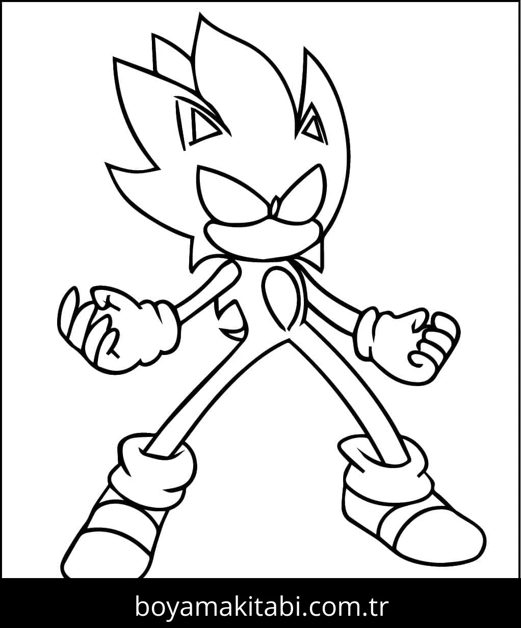 Dark Sonic boyama sayfası – yaratıcılığı geliştirir, keyifli zaman