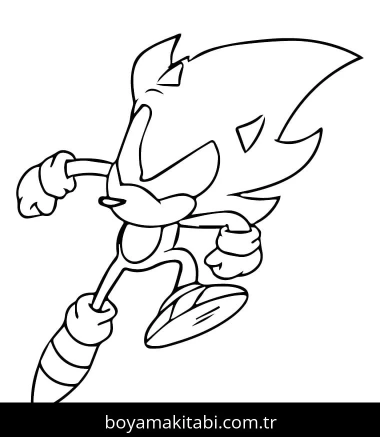 Dark Sonic boyama sayfası – evde etkinlik, ücretsiz yazdır
