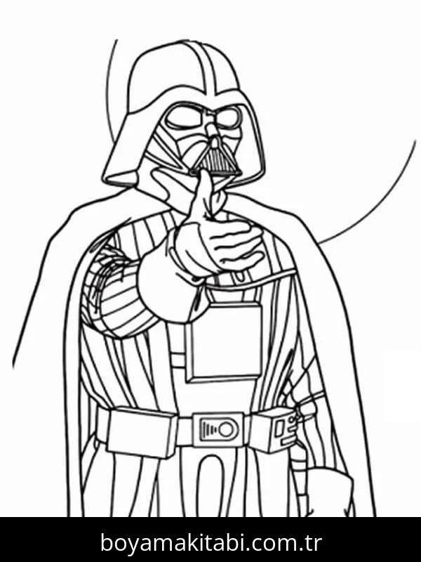 Darth Vader boyama sayfası – el becerilerini geliştirir, boyama çalışması