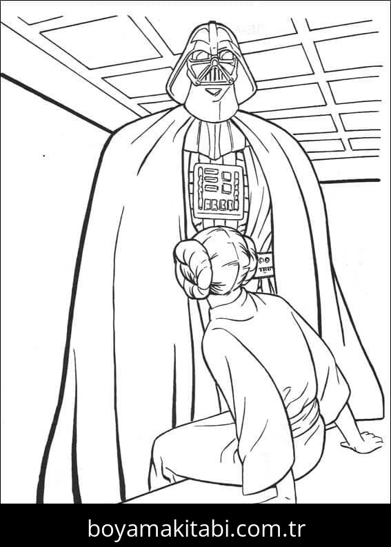 Darth Vader boyama sayfası – yaratıcılığı geliştirir, keyifli zaman