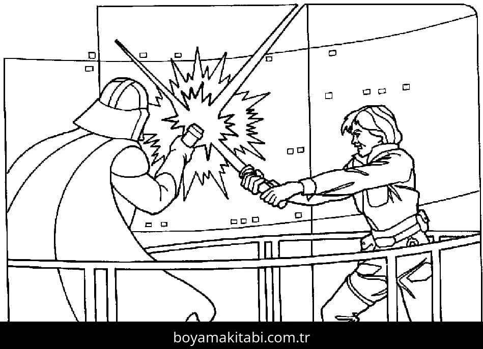 Darth Vader boyama sayfası – okul öncesi, evde etkinlik