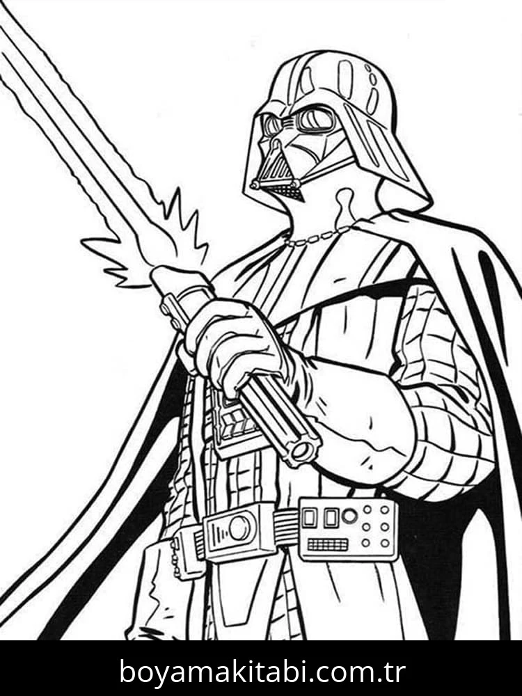 Darth Vader boyama sayfası – evde etkinlik, ücretsiz yazdır