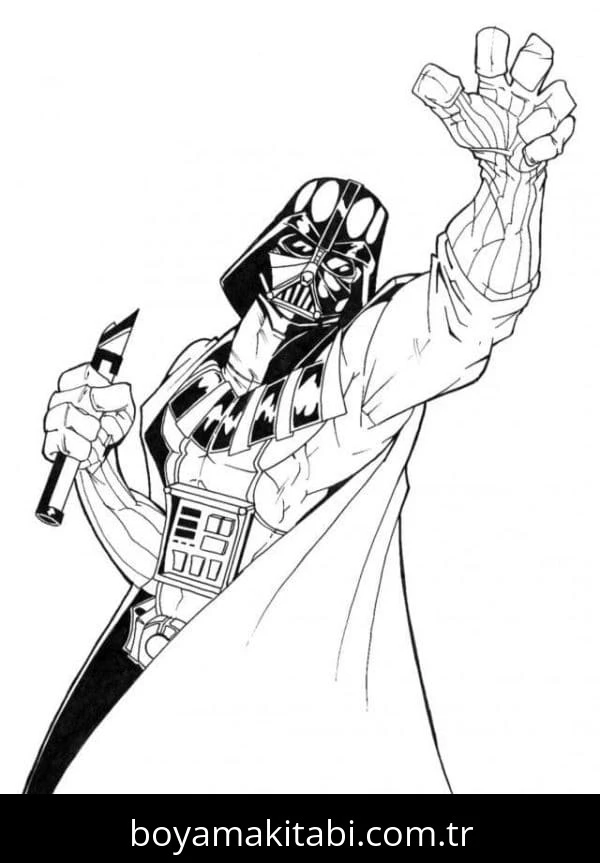 Darth Vader boyama sayfası – sanatsal çalışma, çocuklar için