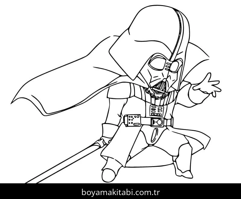 Darth Vader boyama sayfası – yaratıcılık, eğlenceli etkinlik