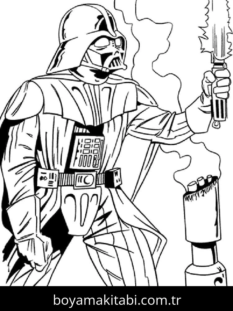Darth Vader boyama sayfası – boyama çalışması, yaratıcılığı geliştirir