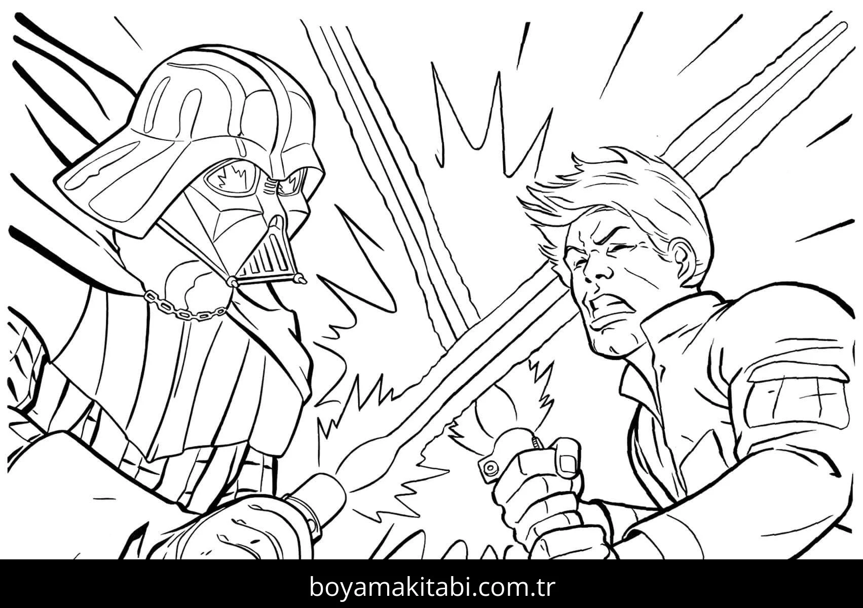 Darth Vader boyama sayfası – ücretsiz yazdır, boyama etkinliği
