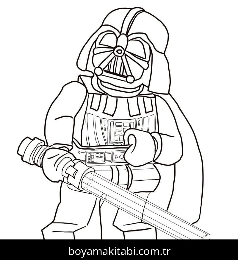 Darth Vader boyama sayfası – kolay boyama, eğitici aktivite