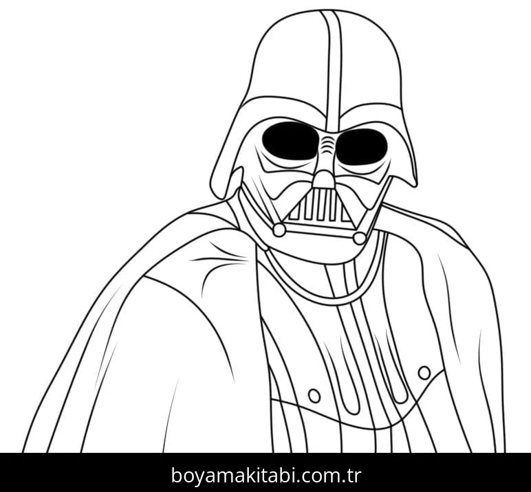 Darth Vader boyama sayfası – yaratıcılığı geliştirir, keyifli zaman