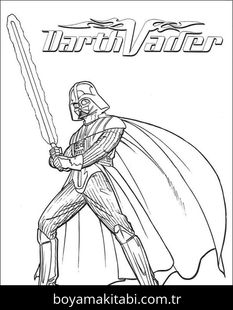 Darth Vader boyama sayfası – okul öncesi, evde etkinlik