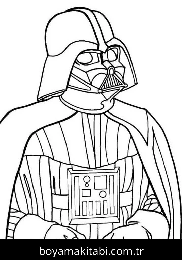 Darth Vader boyama sayfası – boyama etkinliği, çocuk aktivitesi
