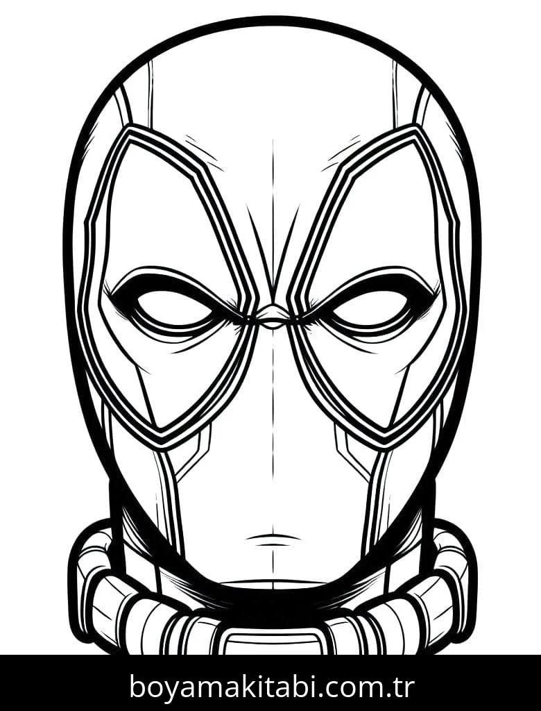 Deadpool boyama sayfası – evde etkinlik, ücretsiz yazdır