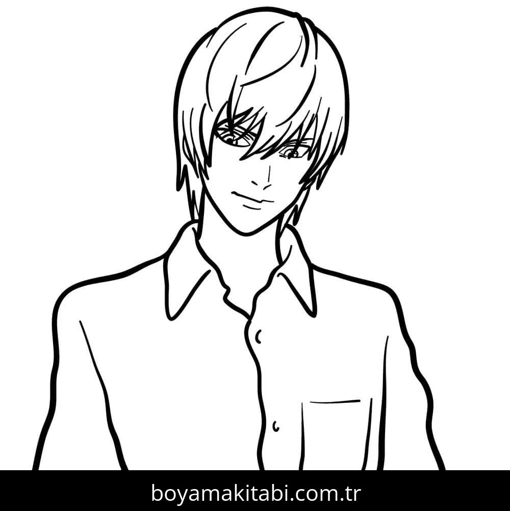 Death Note boyama sayfası – boyama çalışması, yaratıcılığı geliştirir