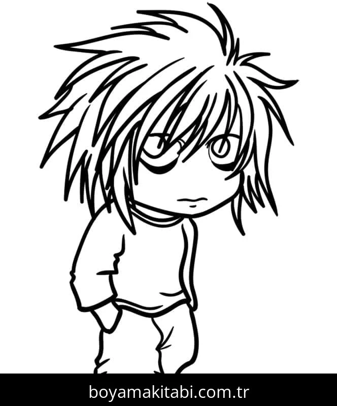 Death Note boyama sayfası – yaratıcılığı geliştirir, keyifli zaman