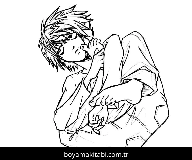 Death Note boyama sayfası – evde etkinlik, ücretsiz yazdır