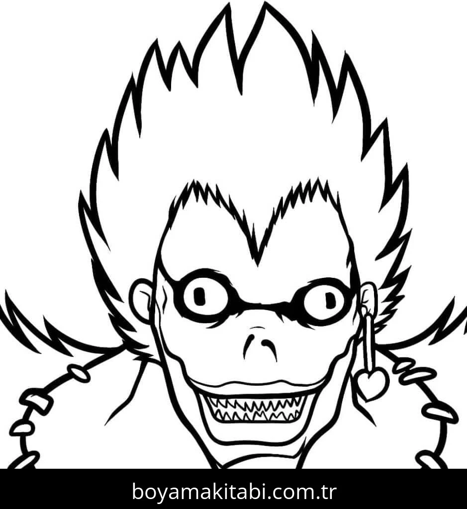 Death Note boyama sayfası – çocuk aktivitesi, PDF indir