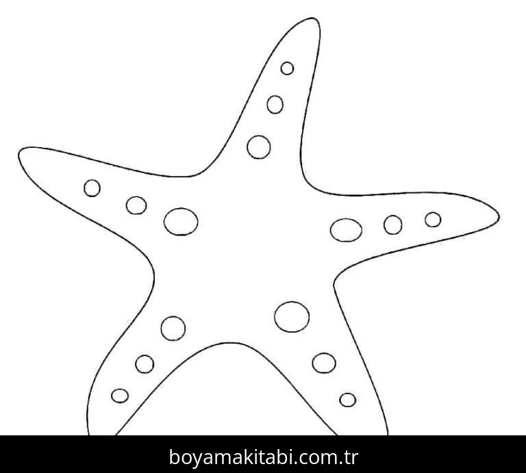 Deniz Yıldızı boyama sayfası – ücretsiz yazdır, boyama etkinliği