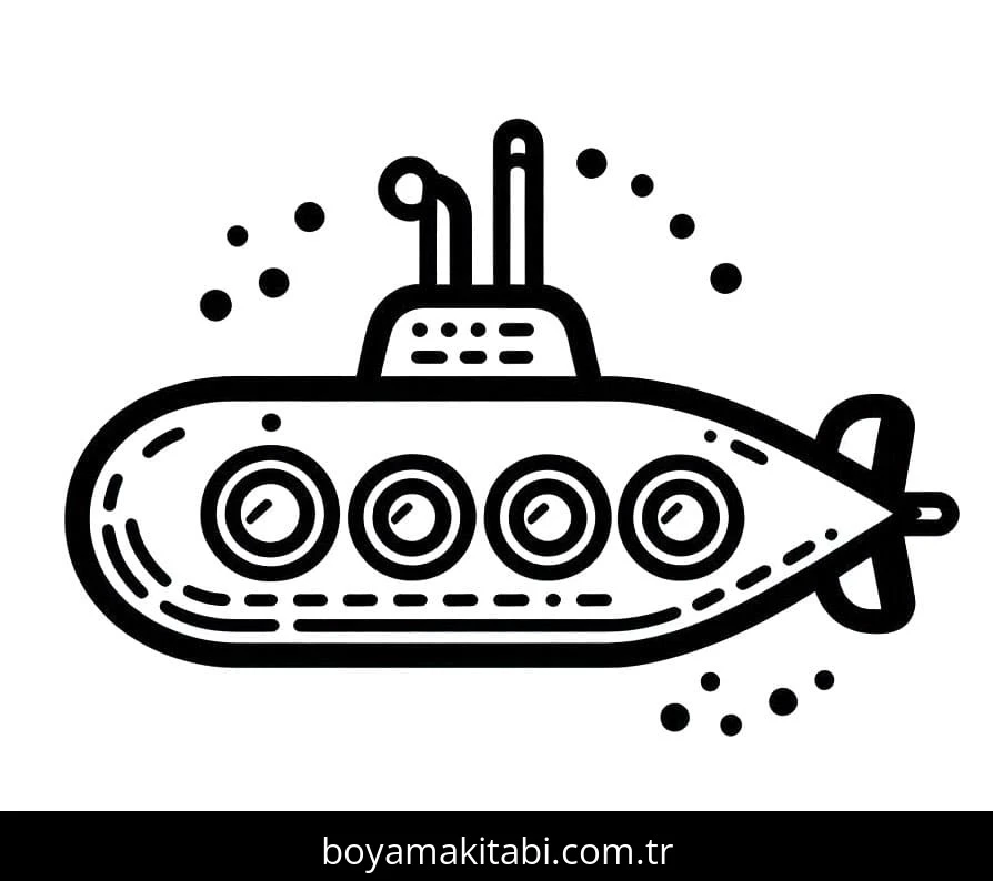 Denizaltı boyama sayfası #64 – çocuklar için, çizgi film temalı