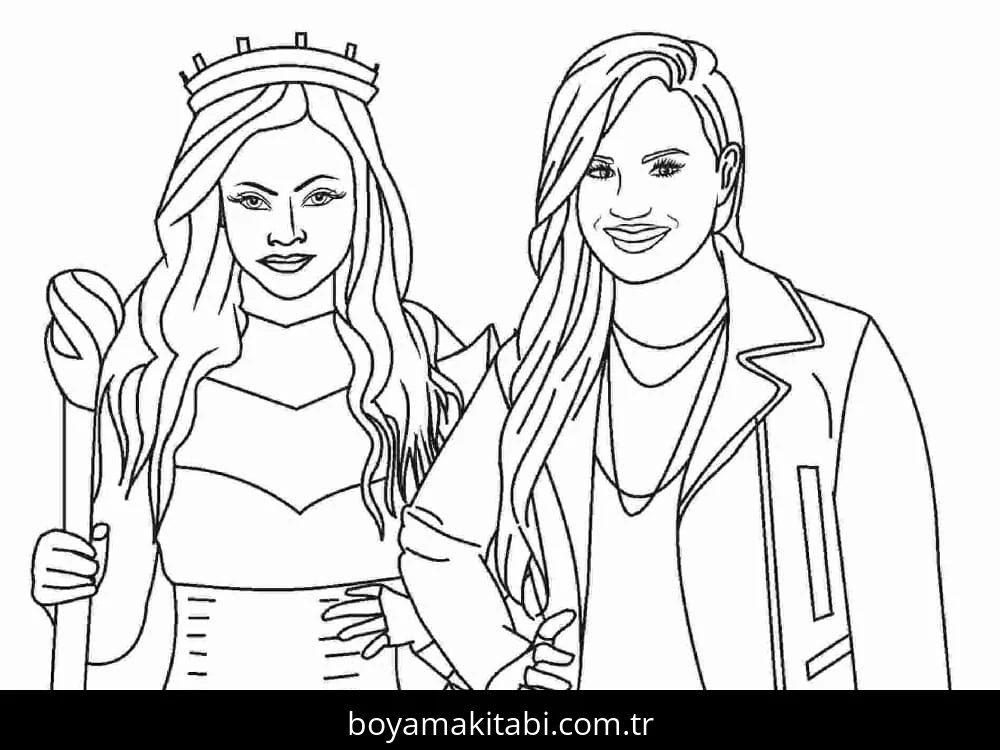 Descendants boyama sayfası #4 – ekran süresine alternatif, çocuklarla kaliteli zaman