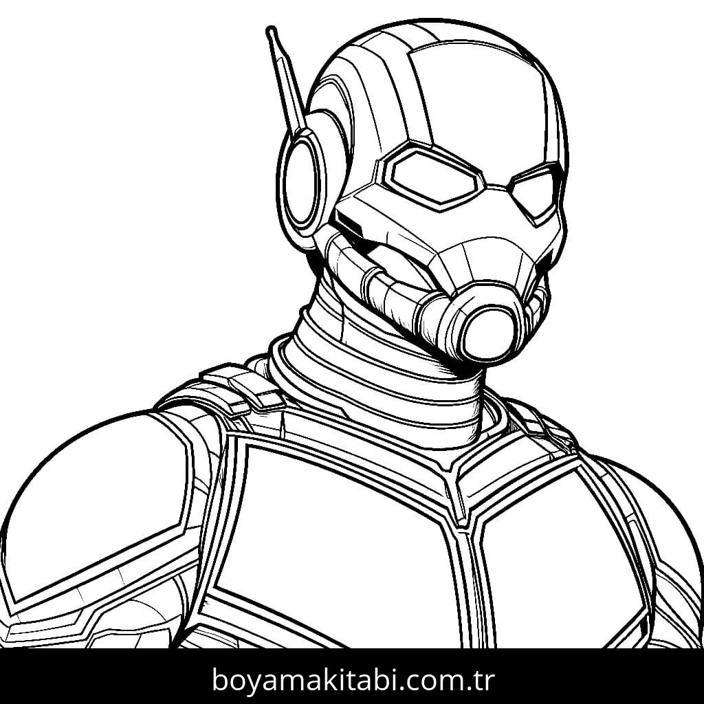Ant Man boyama sayfası – sanatsal çalışma, çocuklar için
