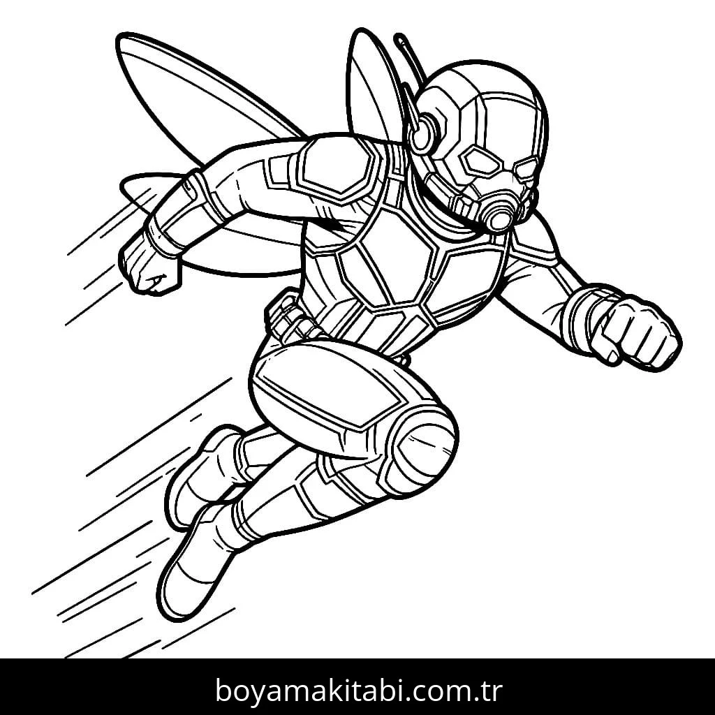 Ant Man boyama sayfası – kolay boyama, eğitici aktivite