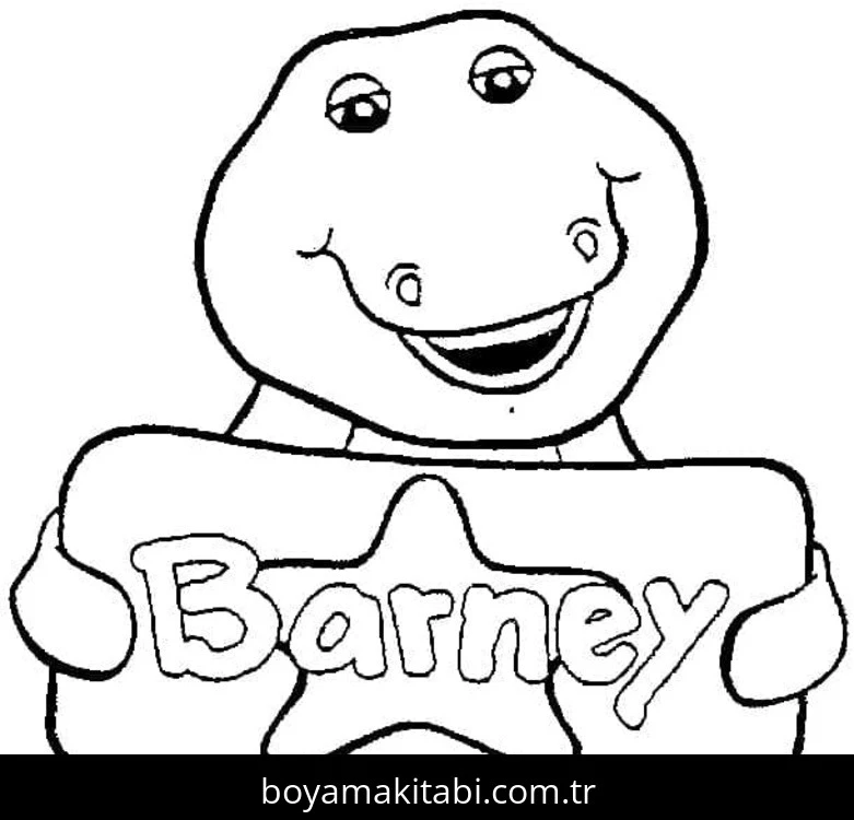 Barney ve Seine boyama sayfası – eğlenceli etkinlik, el becerilerini geliştirir