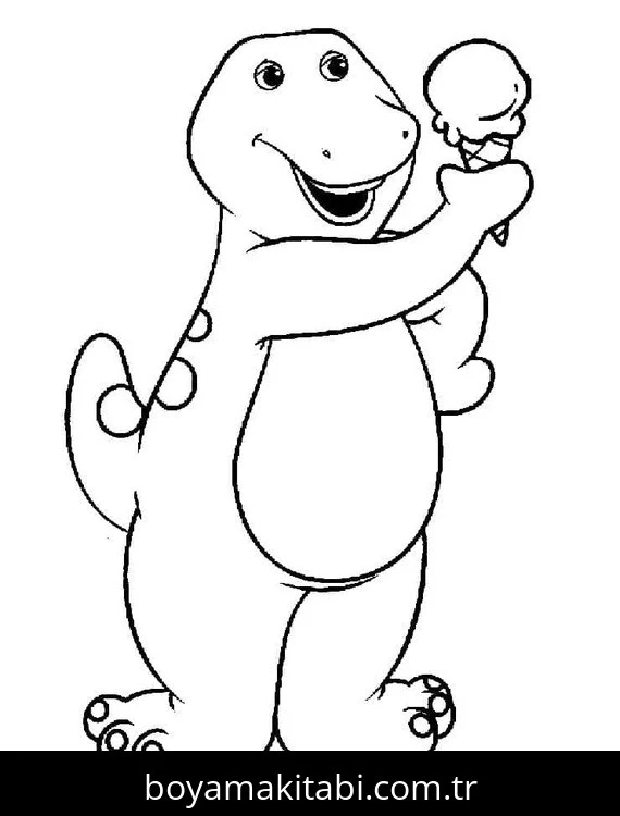 Barney ve Seine boyama sayfası – boyama etkinliği, çocuk aktivitesi