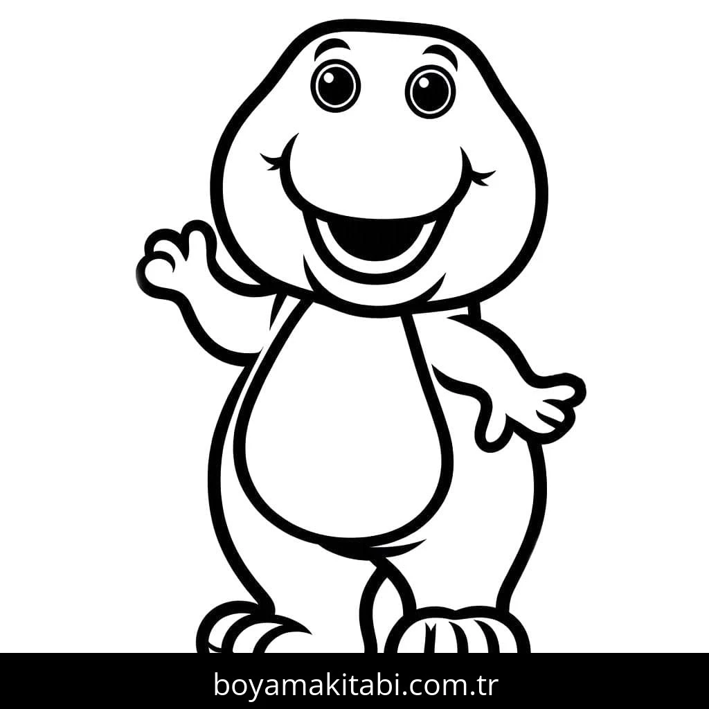 Barney ve Seine boyama sayfası – eğitici aktivite, yaratıcılık