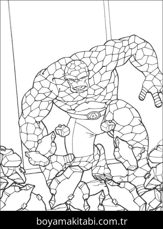 Fantastic Four boyama sayfası – yaratıcılığı geliştirir, keyifli zaman