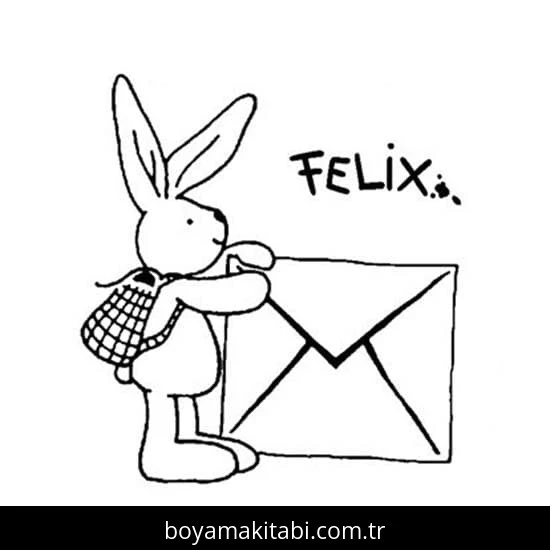 Felix boyama sayfası – okul öncesi, evde etkinlik
